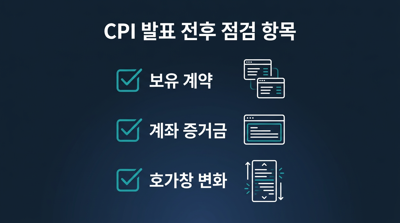 CPI 발표일 전후 미니계좌 사용자가 점검해야 할 항목은 무엇인가? 설명 이미지