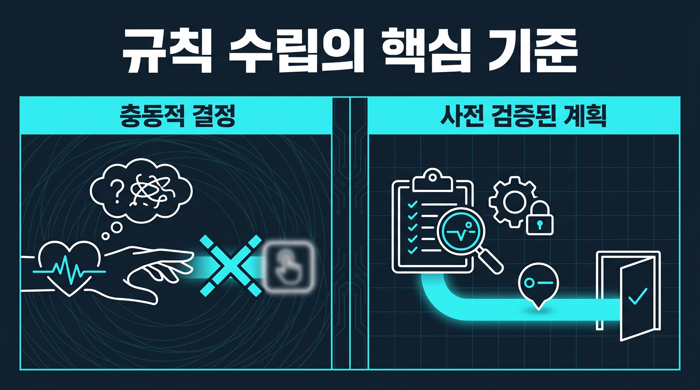 FOMO 진입을 막는 규칙은 어떤 기준으로 세워야 하는가? 설명 이미지