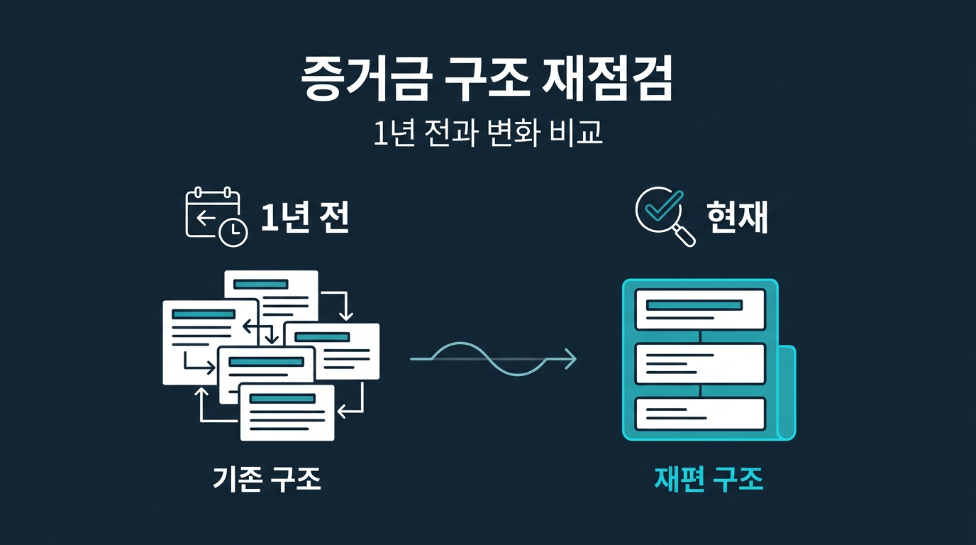 증거금 구조는 1년 전과 비교해 어떻게 달라졌는가? 설명 이미지
