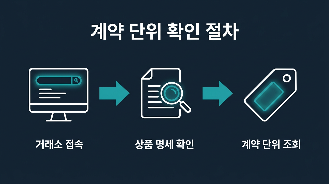 계약 단위를 확인하는 절차는 어떤 순서로 진행하는가? 설명 이미지