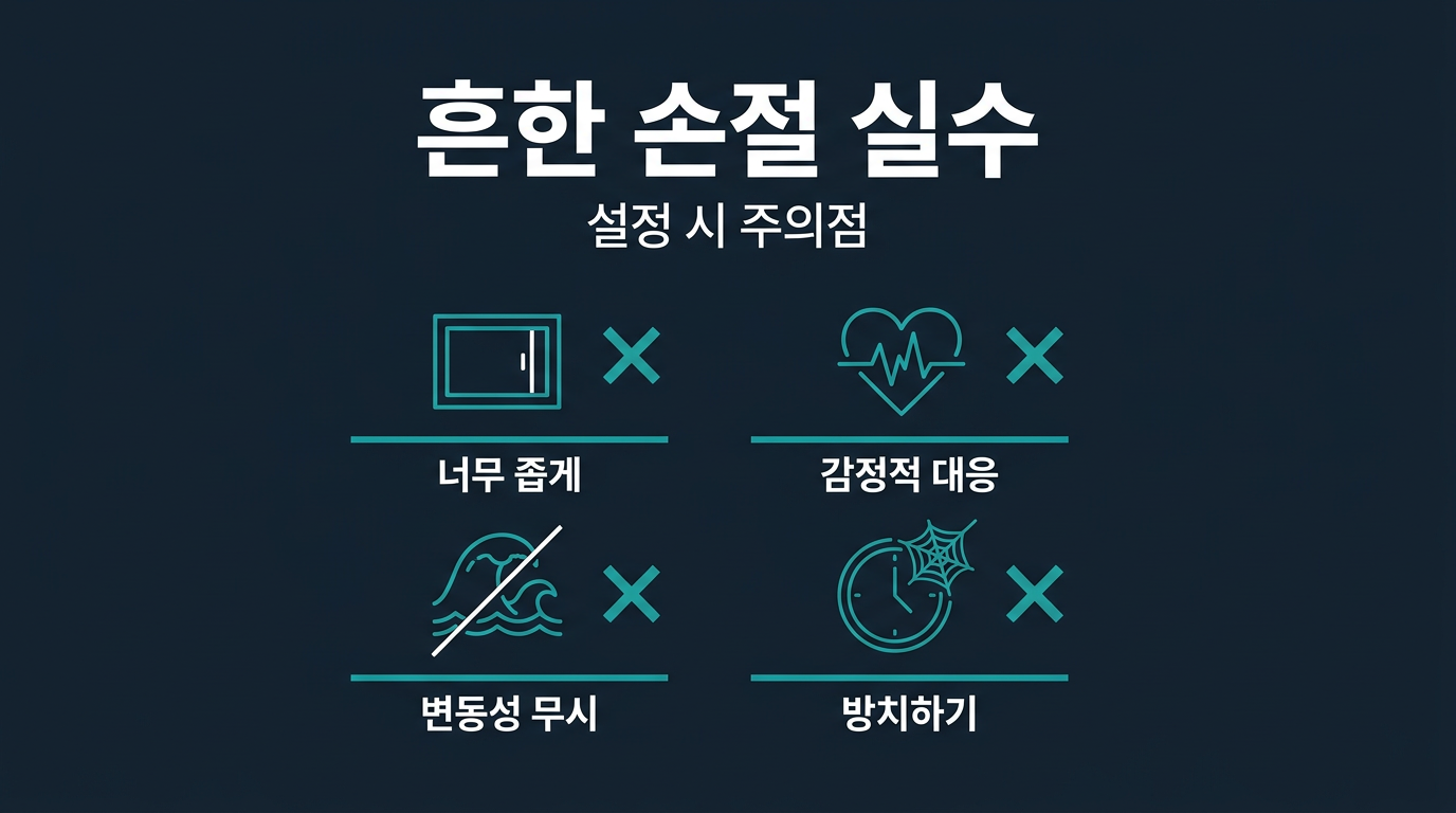 마이크로 S&P500 손절 폭 설정 시 자주 하는 실수는 무엇인가? 설명 이미지