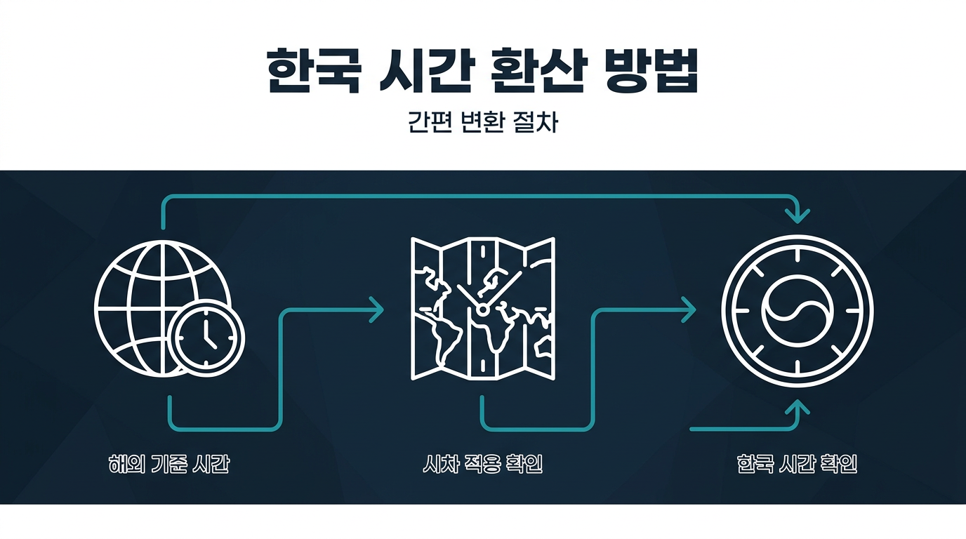지표 발표 시간은 한국 시간으로 어떻게 환산하는가? 설명 이미지