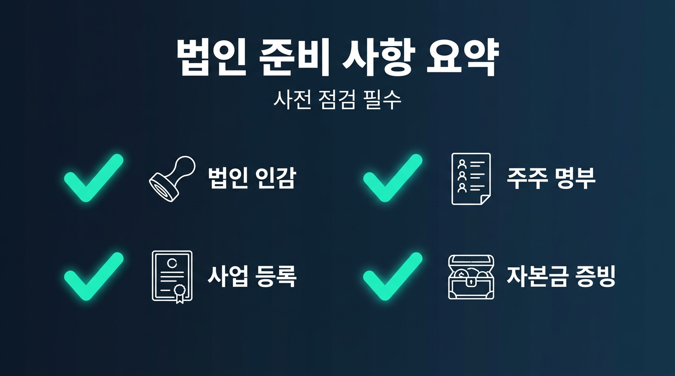 법인계좌 개설 전에는 무엇을 준비해야 하는가? 설명 이미지