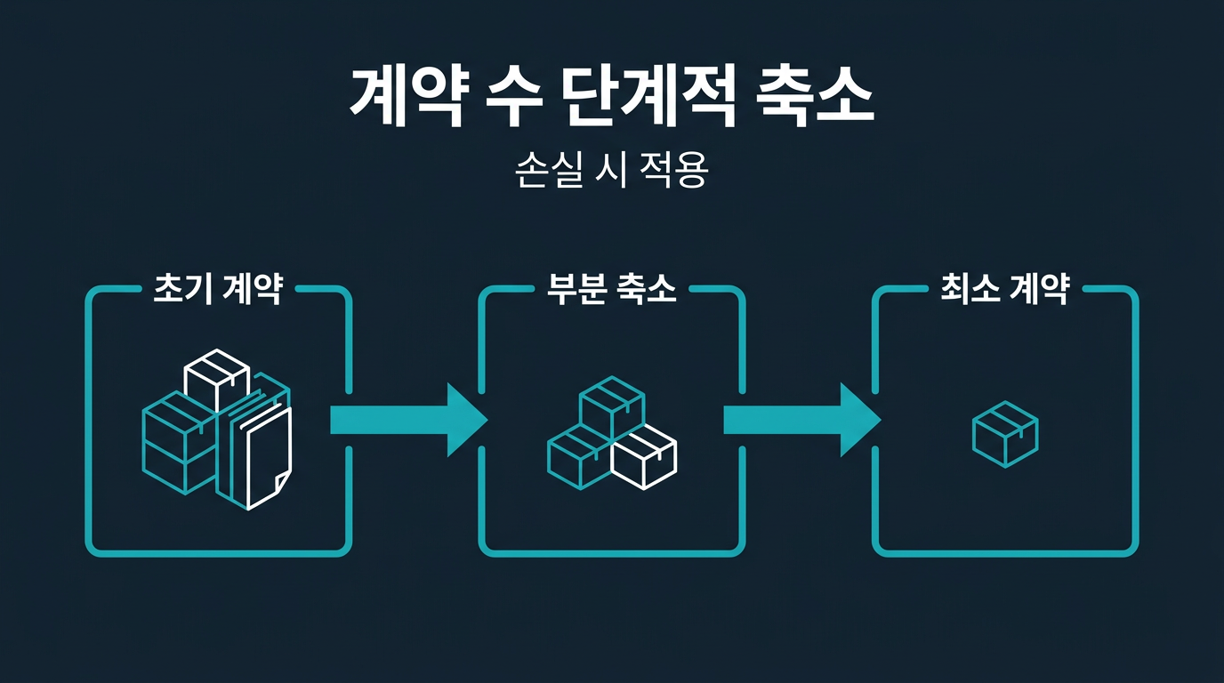 계약 수는 어떤 단계로 줄어드는가? 설명 이미지