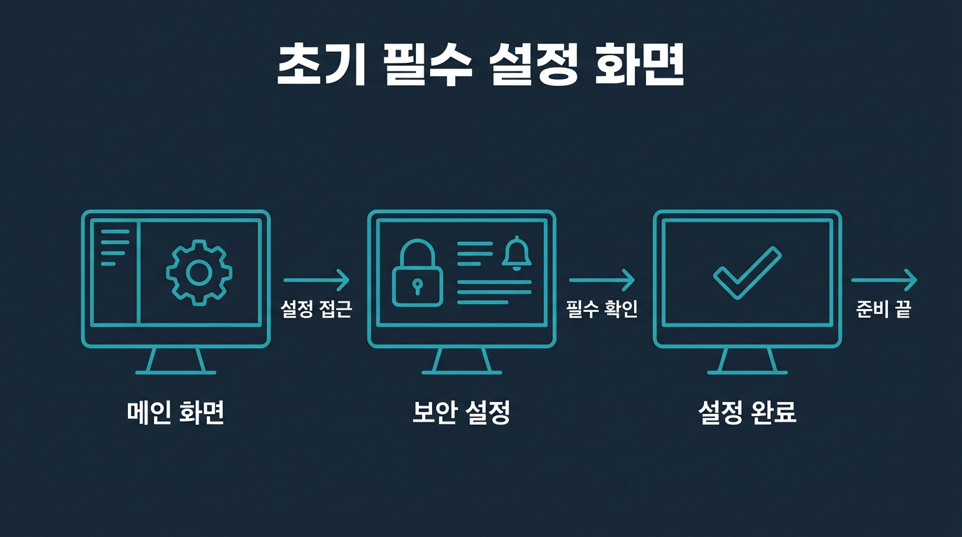 로그인 직후 가장 먼저 봐야 할 화면은 어디인가? 설명 이미지