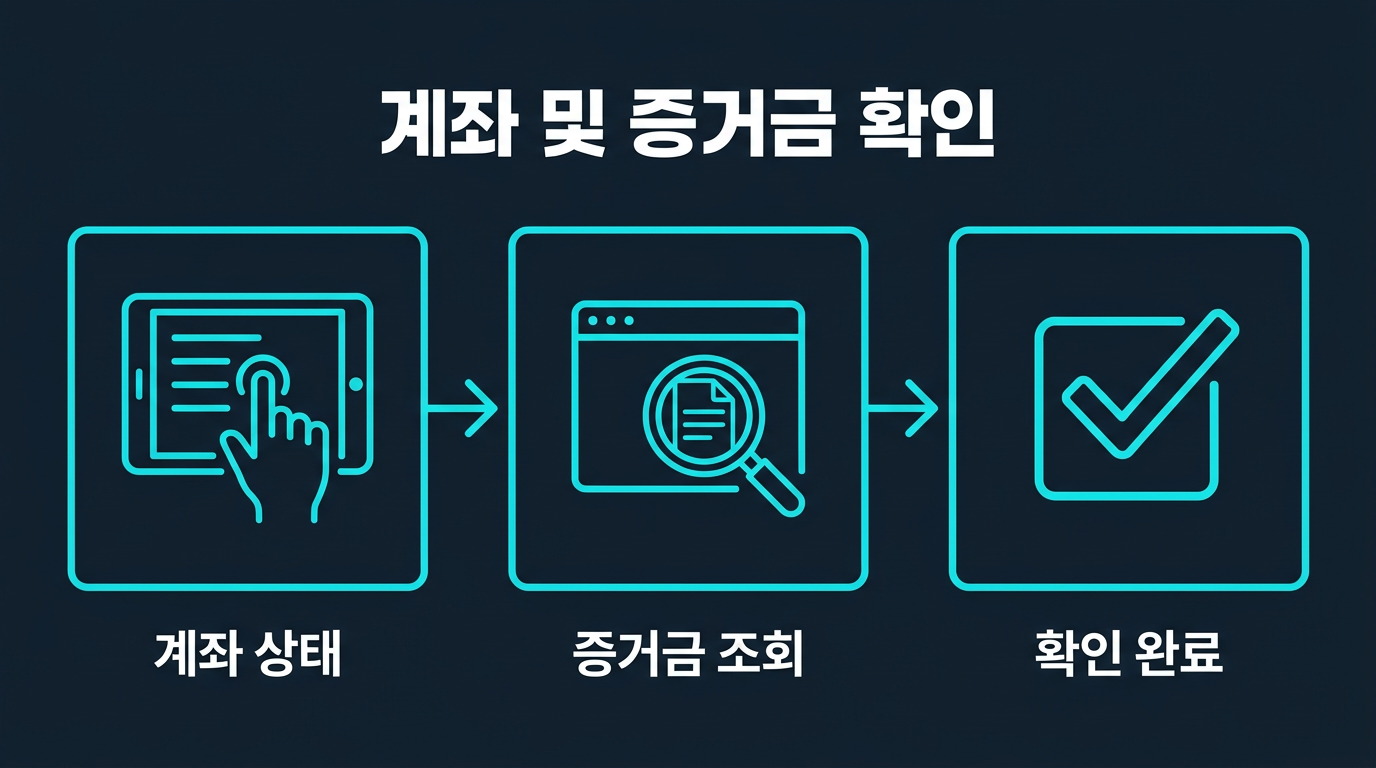 계좌 상태 조회와 증거금 확인은 어떻게 스스로 하는가? 설명 이미지