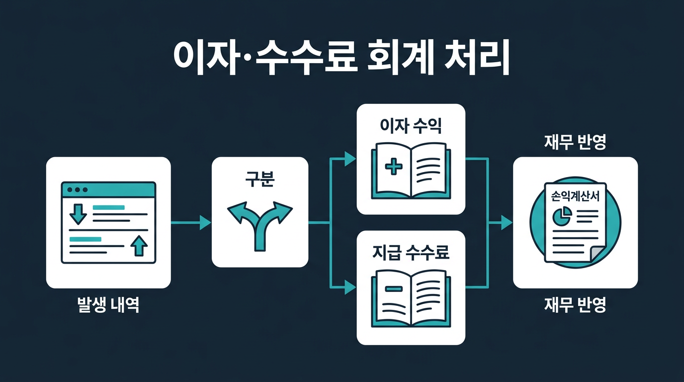 이자·수수료를 회계상 어떻게 처리하나요? 설명 이미지