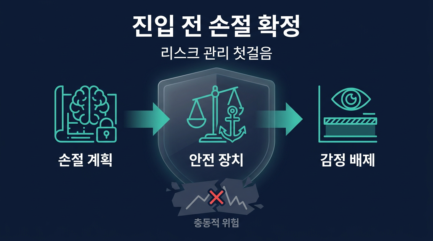 손절 폭을 진입 전에 정해야 하는 이유는 무엇인가? 설명 이미지