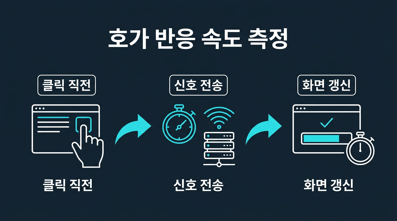 호가 반응속도는 어떻게 직접 측정하나요? 설명 이미지