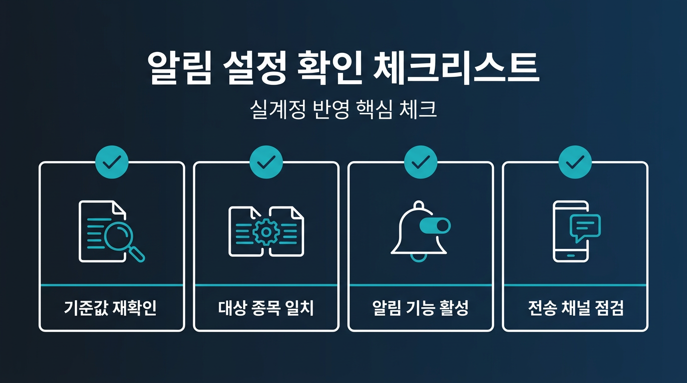 알림 설정을 확인하는 체크리스트는 어떻게 구성할까? 설명 이미지