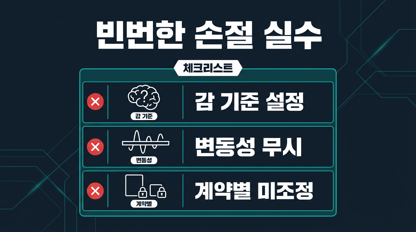 손절 기준 설정 시 자주 하는 실수는 무엇인가? 설명 이미지