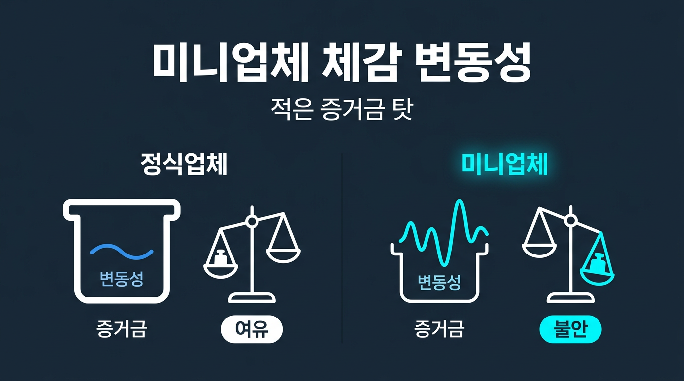 야간 증거금 변동은 왜 미니업체에서 더 크게 느껴지는가? 설명 이미지