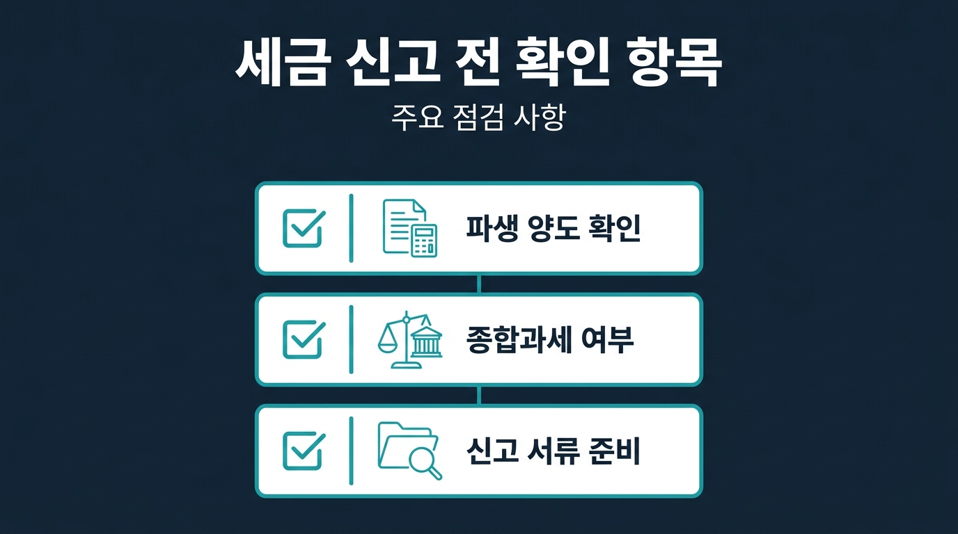 실계정 세금 신고 전에 무엇을 확인해야 하는가? 설명 이미지