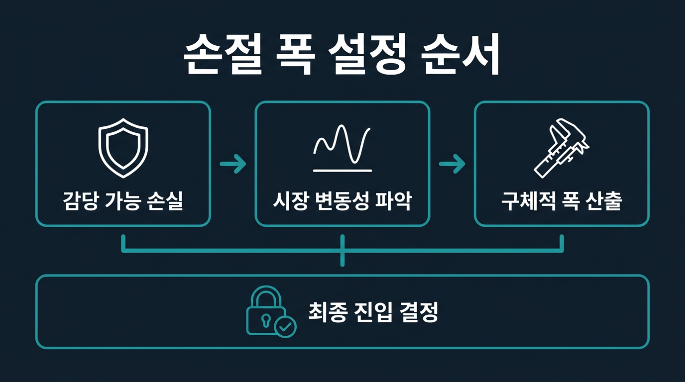 손절 폭을 정하는 순서는 몇 단계로 나뉘나? 설명 이미지