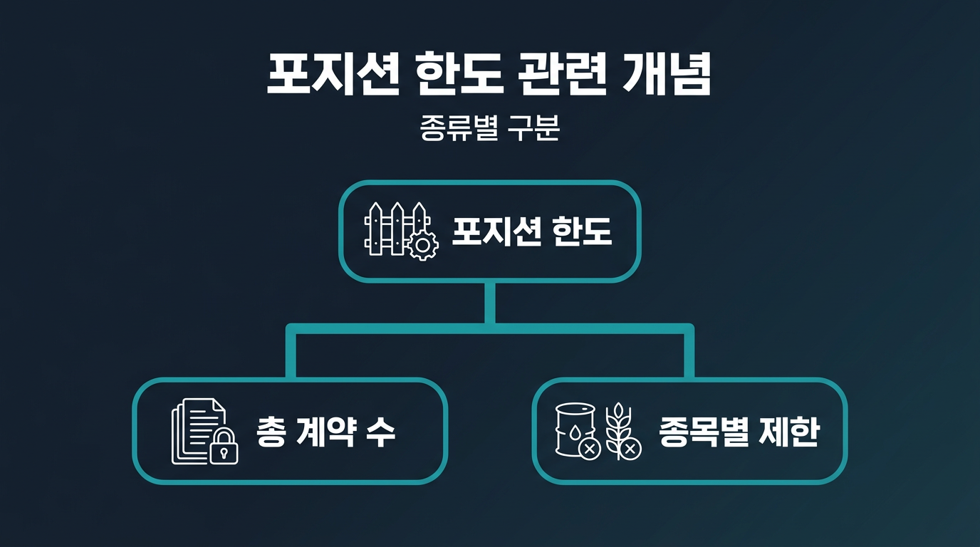포지션 한도와 관련된 개념들은 어떻게 구분해야 하나요? 설명 이미지