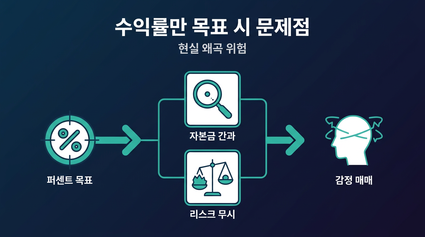 목표 수익률을 퍼센트로만 세우면 어떤 문제가 생기나? 설명 이미지