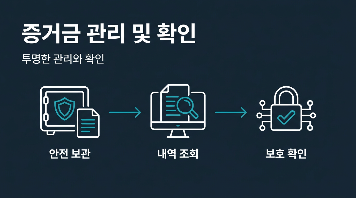 증거금은 어떻게 관리되며 이용자는 이를 어떻게 확인할 수 있는가? 설명 이미지