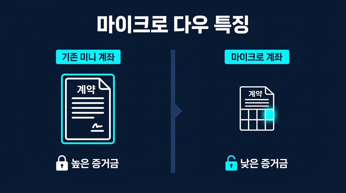 마이크로 다우 미니계좌란 무엇인가? 설명 이미지