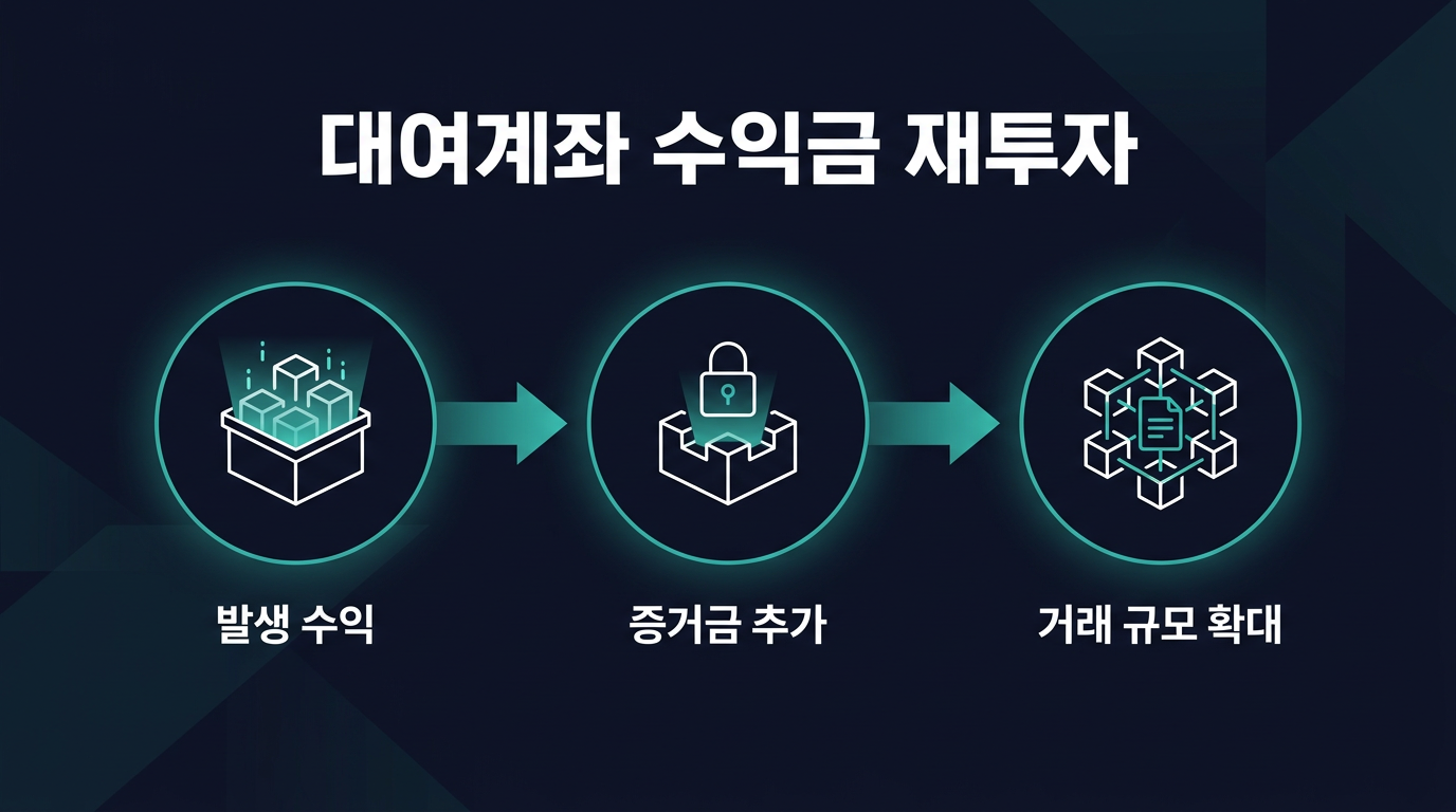대여계좌에서 수익 재투자란 구체적으로 무엇을 의미하는가? 설명 이미지