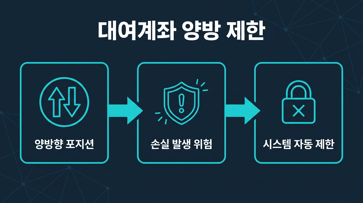 대여계좌 양방 제한은 왜 걸려 있는가? 설명 이미지