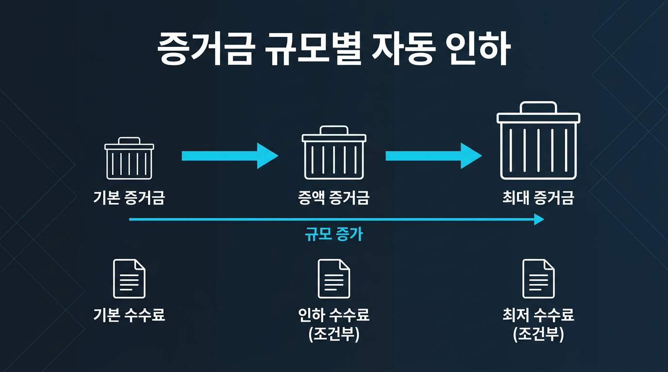 증거금 규모가 커지면 수수료도 자동으로 낮아지는가? 설명 이미지