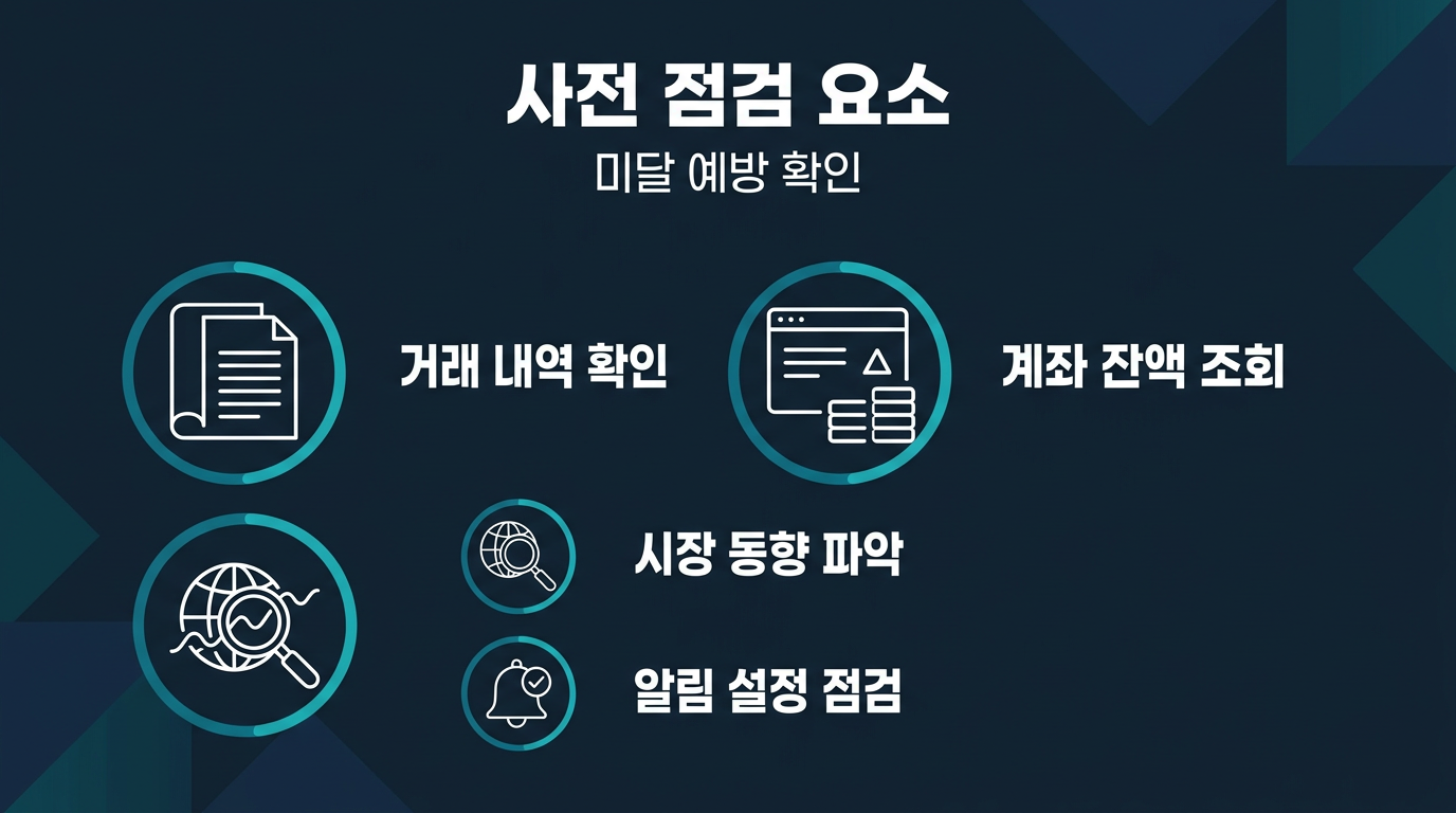 미달 상황을 사전에 확인하려면 무엇을 점검해야 하는가? 설명 이미지