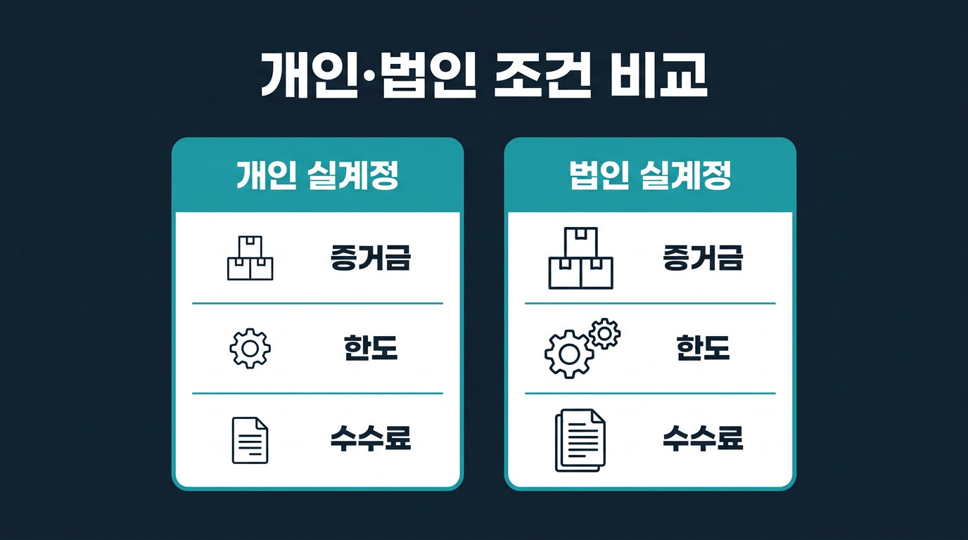 개인 실계정과 법인 실계정은 CME 비트코인 선물 거래 조건이 다른가요? 설명 이미지