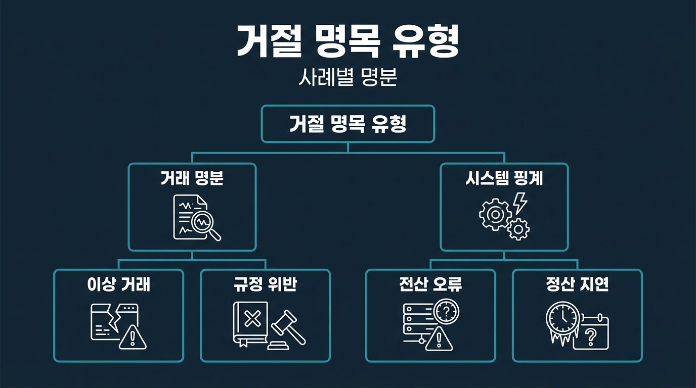 수익금 지급 거절은 어떤 명목으로 발생하는가? 설명 이미지