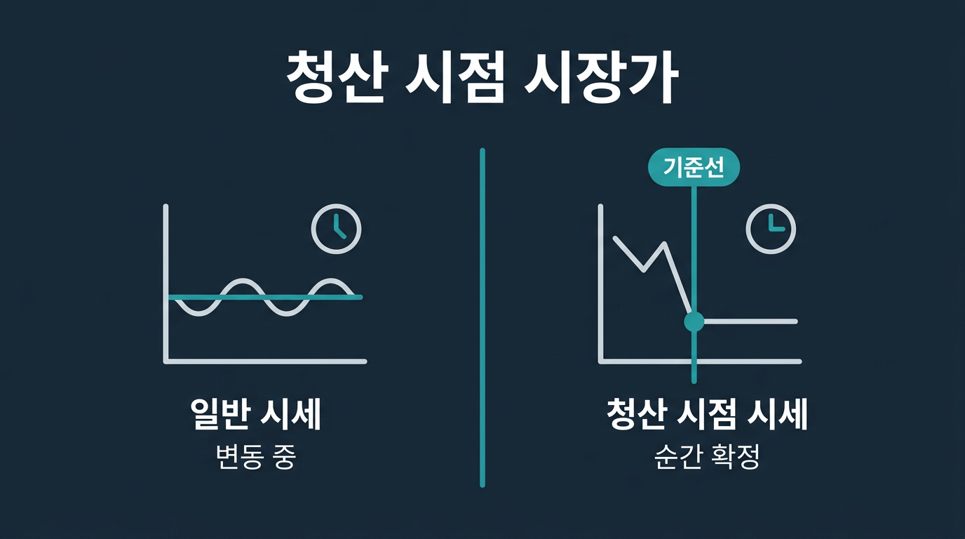 청산 기준가란 정확히 무엇을 의미하는가? 설명 이미지