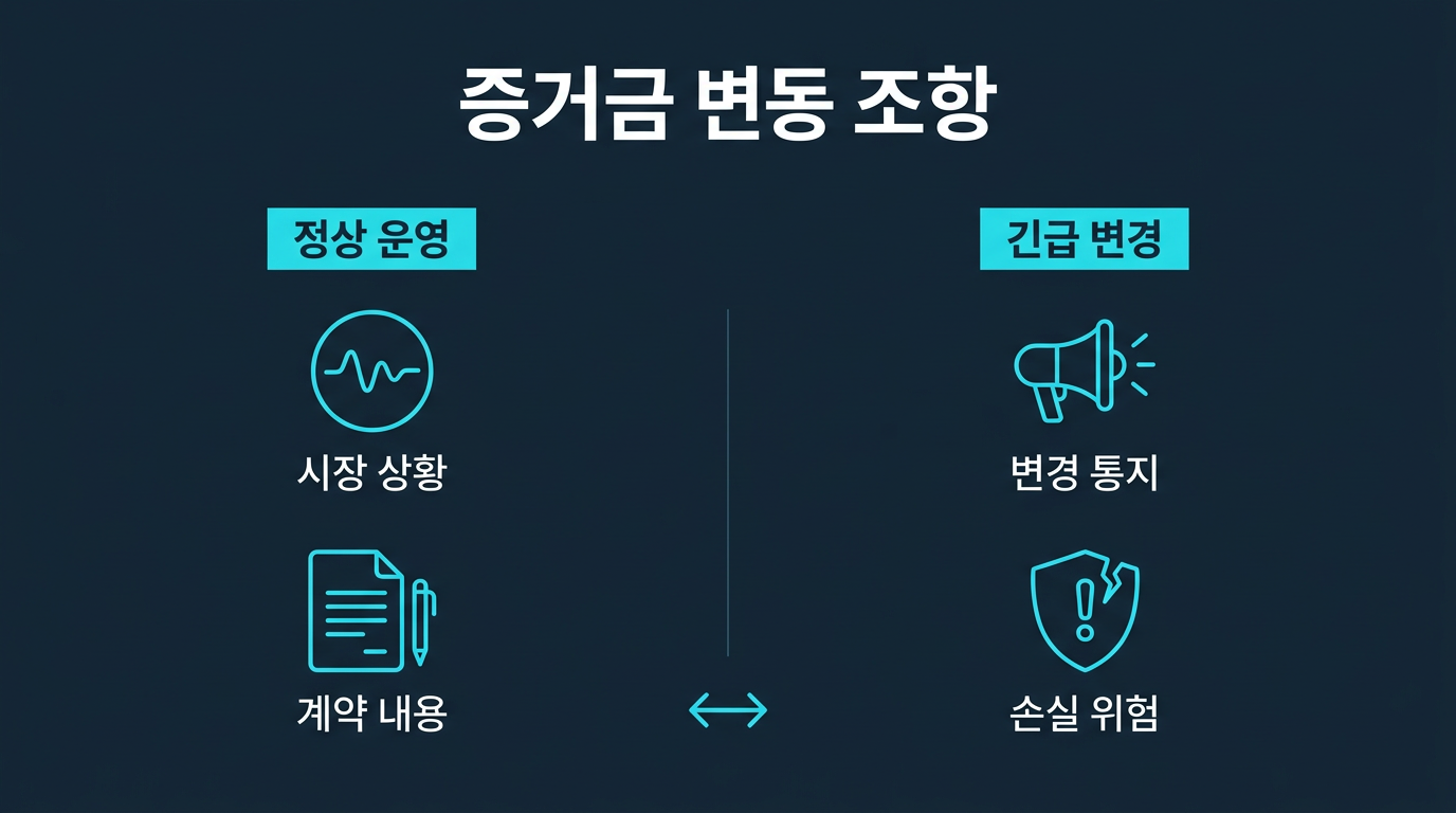 미니업체 이용약관에서 '증거금 변경' 조항은 왜 확인해야 하나? 설명 이미지