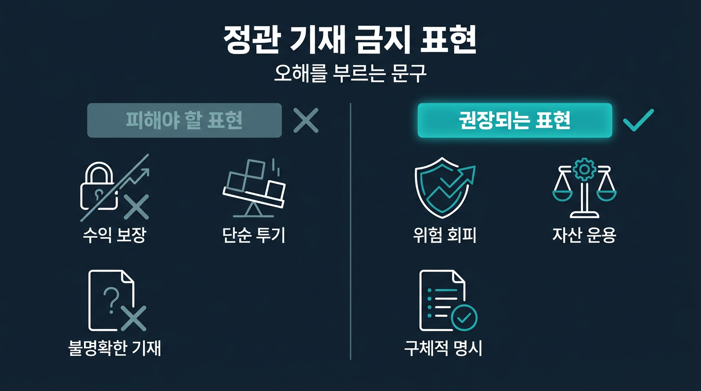 사업목적 기재 시 피해야 할 표현은 무엇일까? 설명 이미지