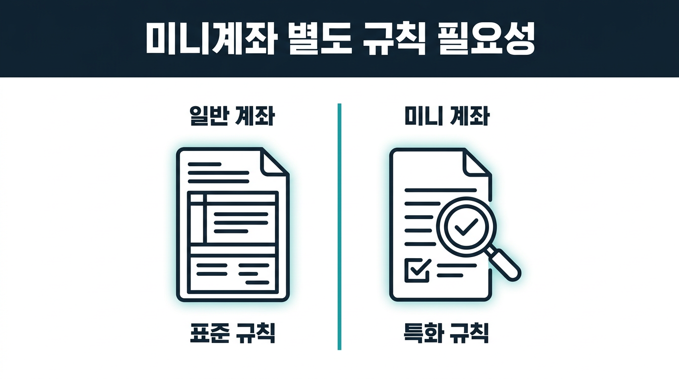 미니계좌 매매 규칙 문서는 왜 따로 만들어야 하나? 설명 이미지