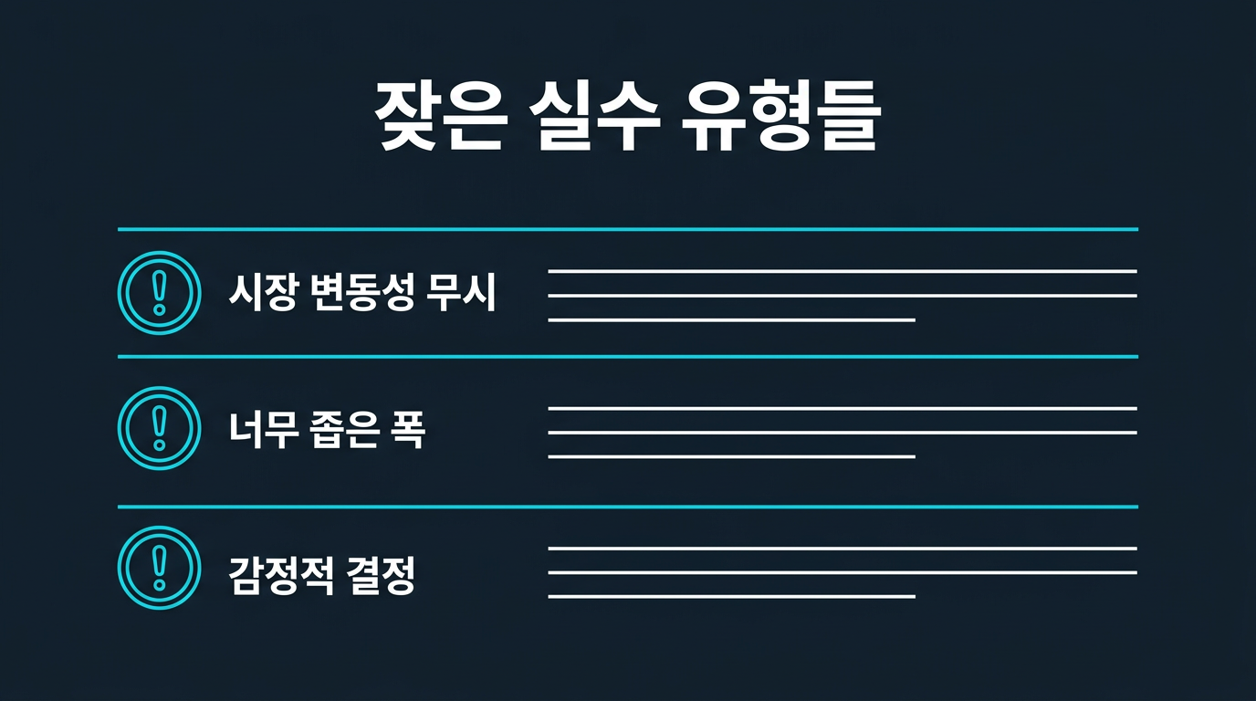 손절 폭 설정에서 자주 발생하는 실수는 무엇인가? 설명 이미지