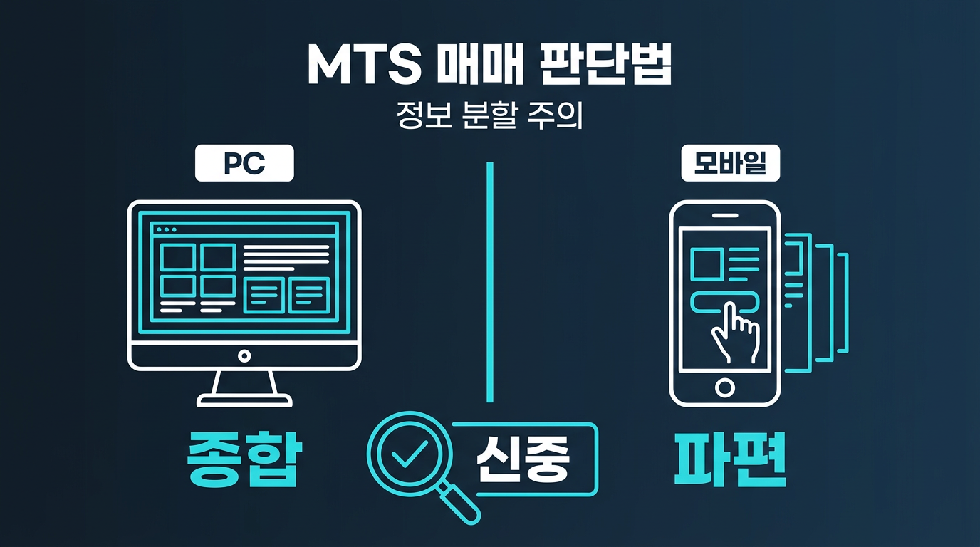 표로 보는 PC HTS와 모바일 MTS 차이, 어떻게 읽어야 하나? 설명 이미지