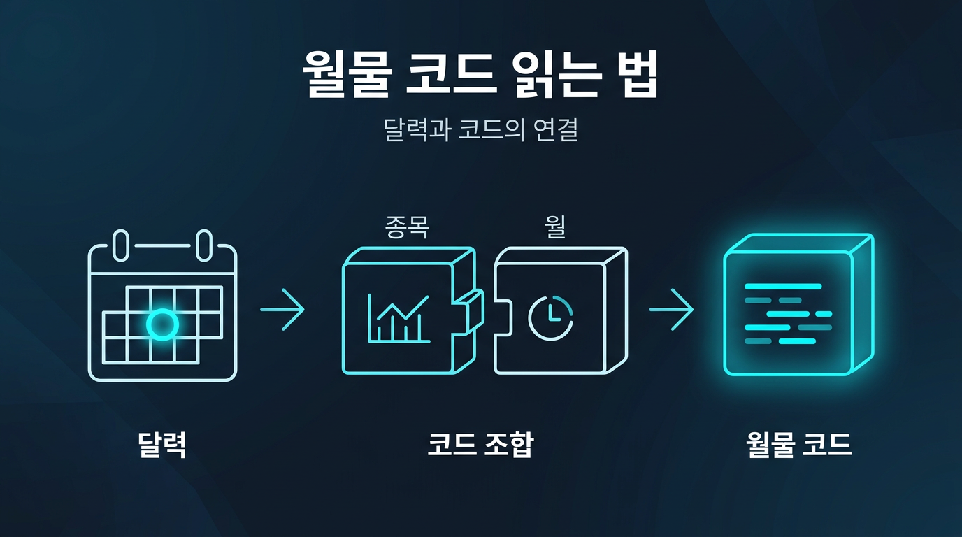지수선물 월물 코드는 달력에서 어떻게 읽나요? 설명 이미지