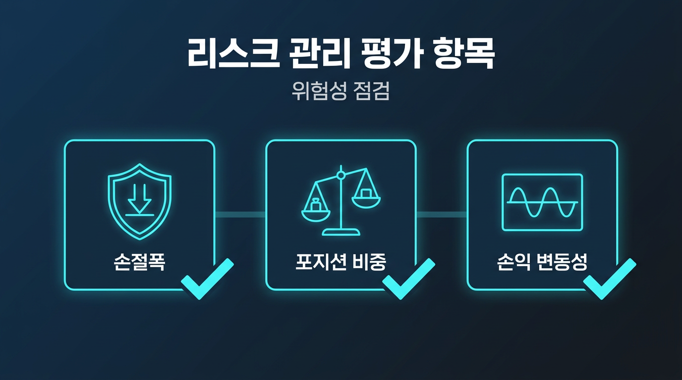 90일 리뷰에서 리스크 관리 항목은 어떻게 평가하는가? 설명 이미지