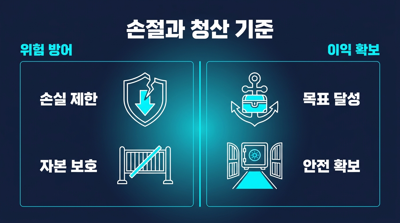 손절과 청산 기준은 어떻게 세우나? 설명 이미지