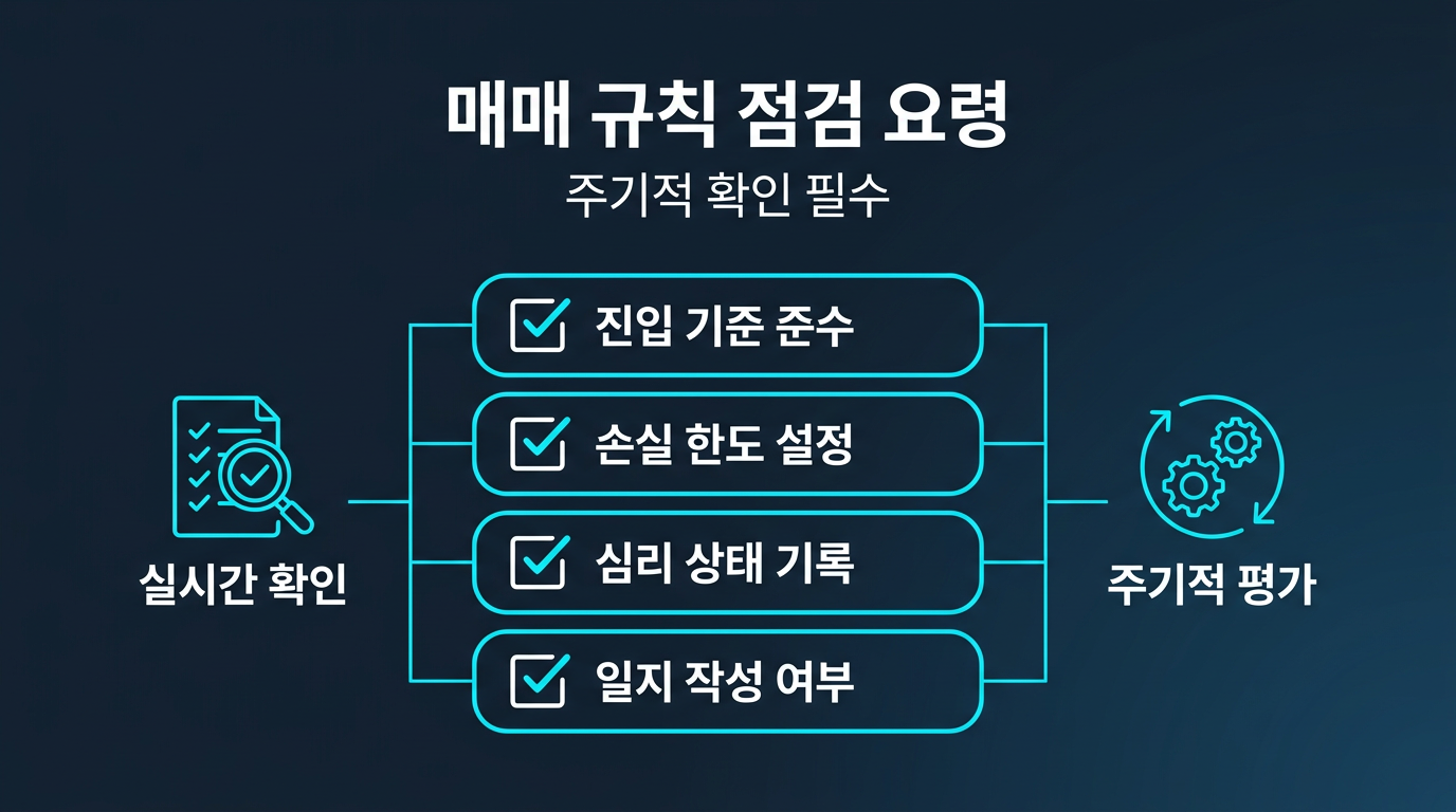 매매 규칙을 지키고 있는지 어떻게 점검하나? 설명 이미지