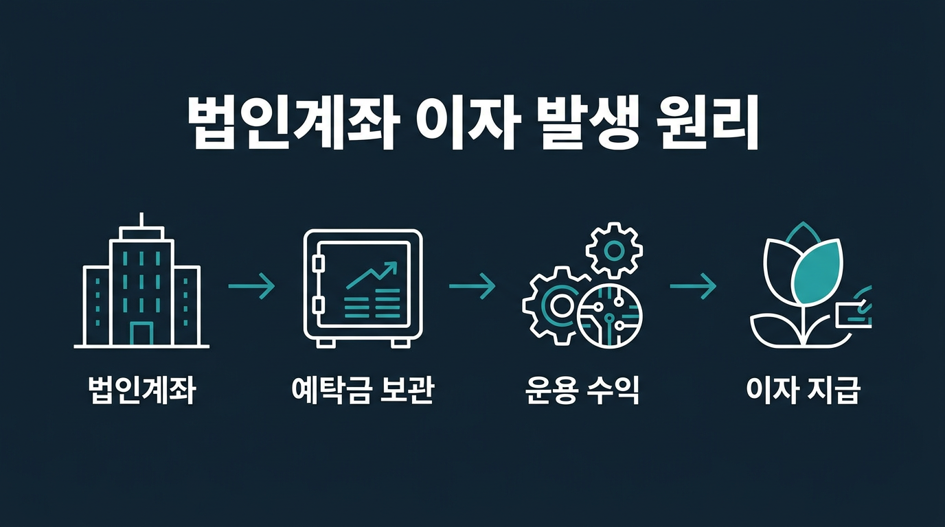 법인계좌에서 이자는 왜 발생하나요? 설명 이미지