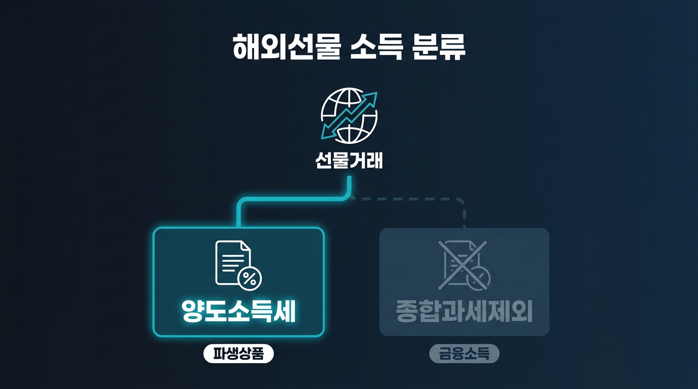 해외선물 실계정 거래소득은 어떤 세목으로 분류되는가? 설명 이미지