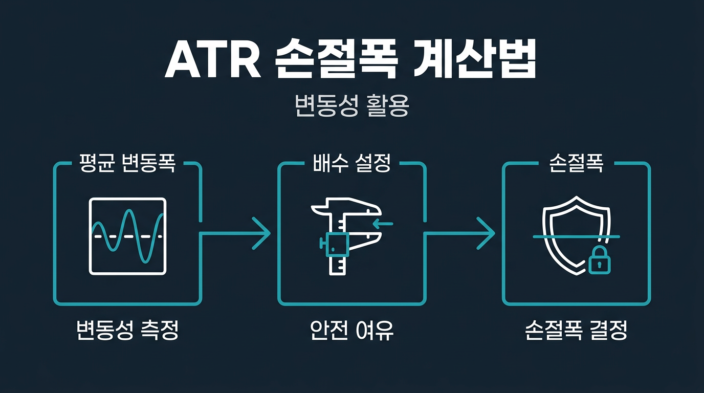 ATR은 무엇이고 손절 폭 계산에 어떻게 쓰이는가? 설명 이미지