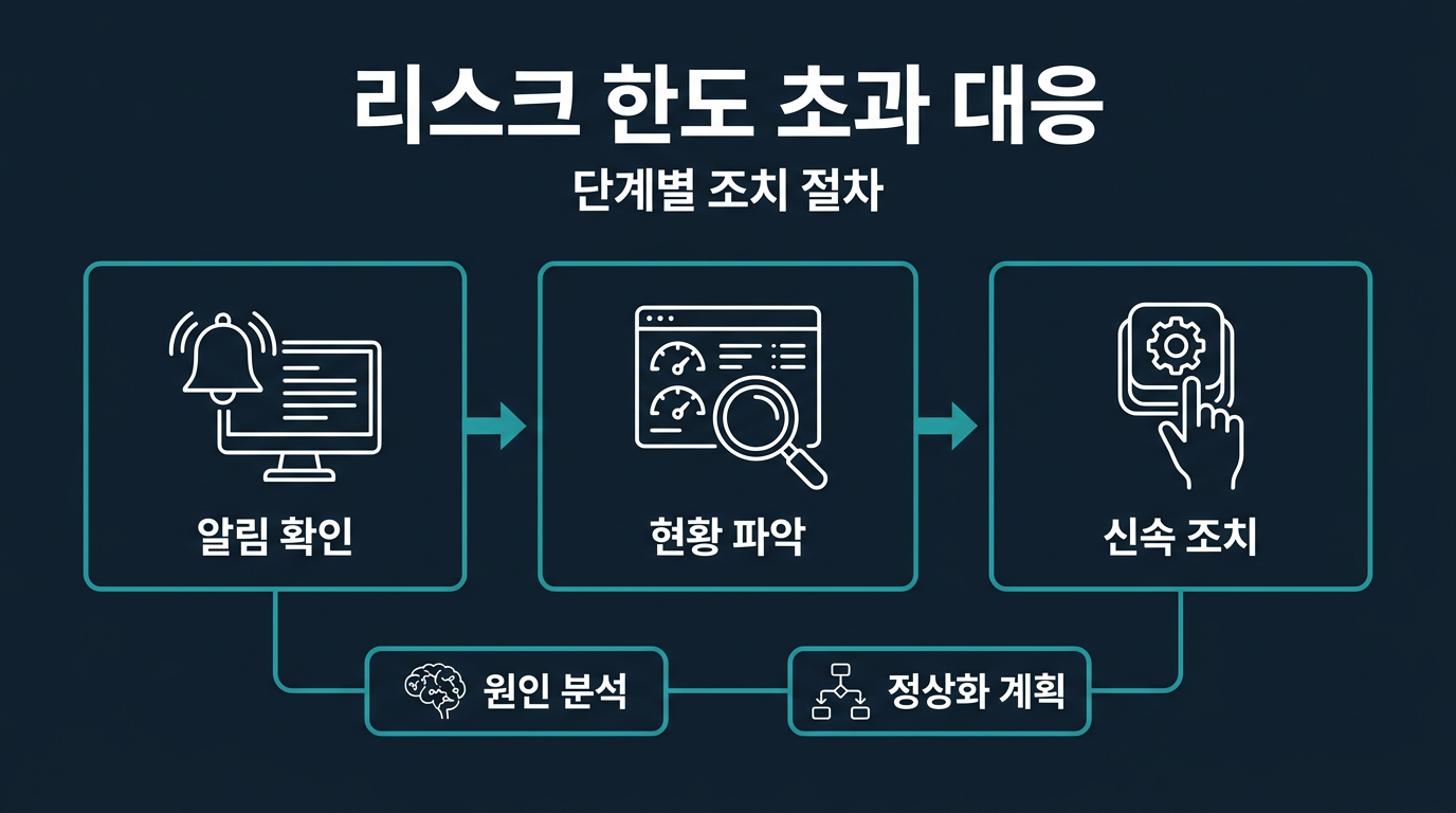 리스크 한도를 초과했을 때는 어떻게 대응해야 하는가? 설명 이미지