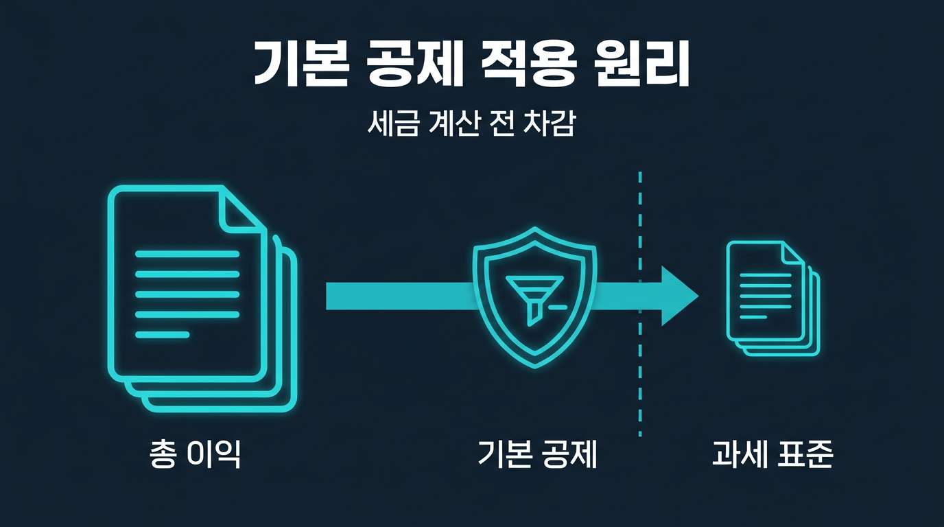 해외선물 실계정 양도소득세 기본공제란 무엇인가? 설명 이미지