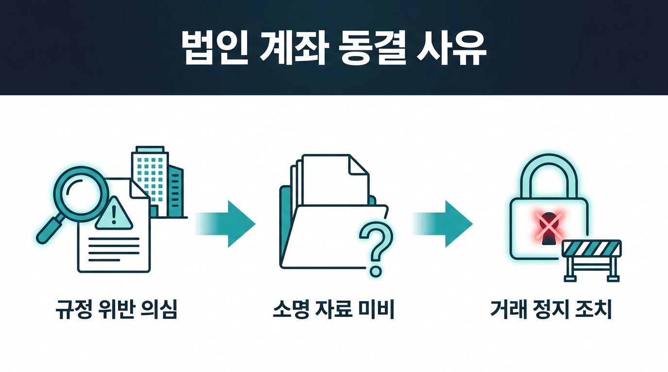 해외선물 실계정 법인계좌는 왜 동결되나요? 설명 이미지