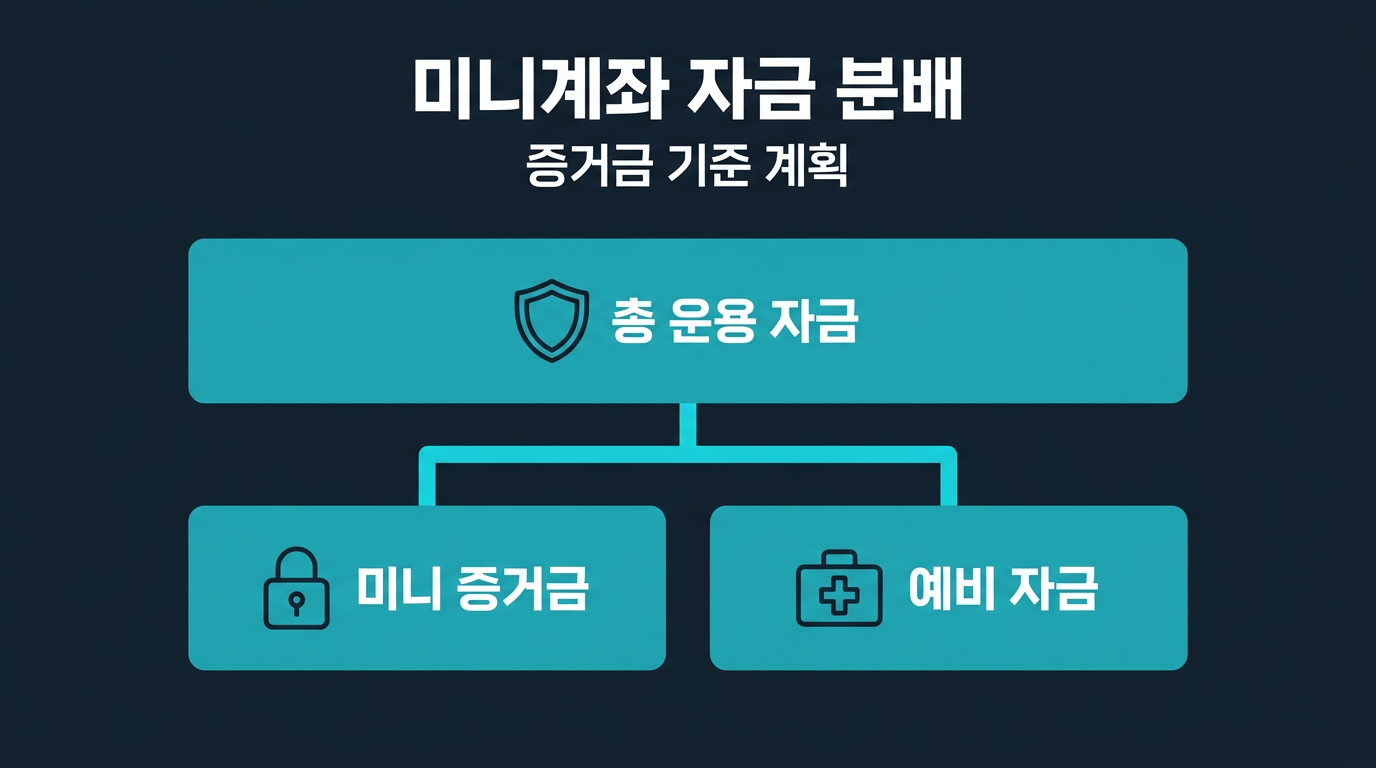 미니계좌 증거금 2만 5천원 기준으로 자금은 어떻게 나누는가? 설명 이미지