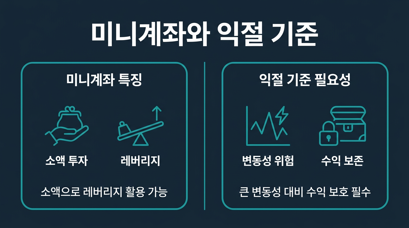 해외선물 미니계좌란 무엇이며 익절 기준이 따로 필요한 이유는? 설명 이미지
