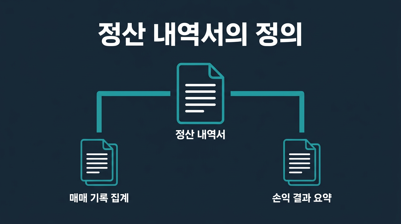 정산 내역서란 어떤 문서를 가리키는가? 설명 이미지