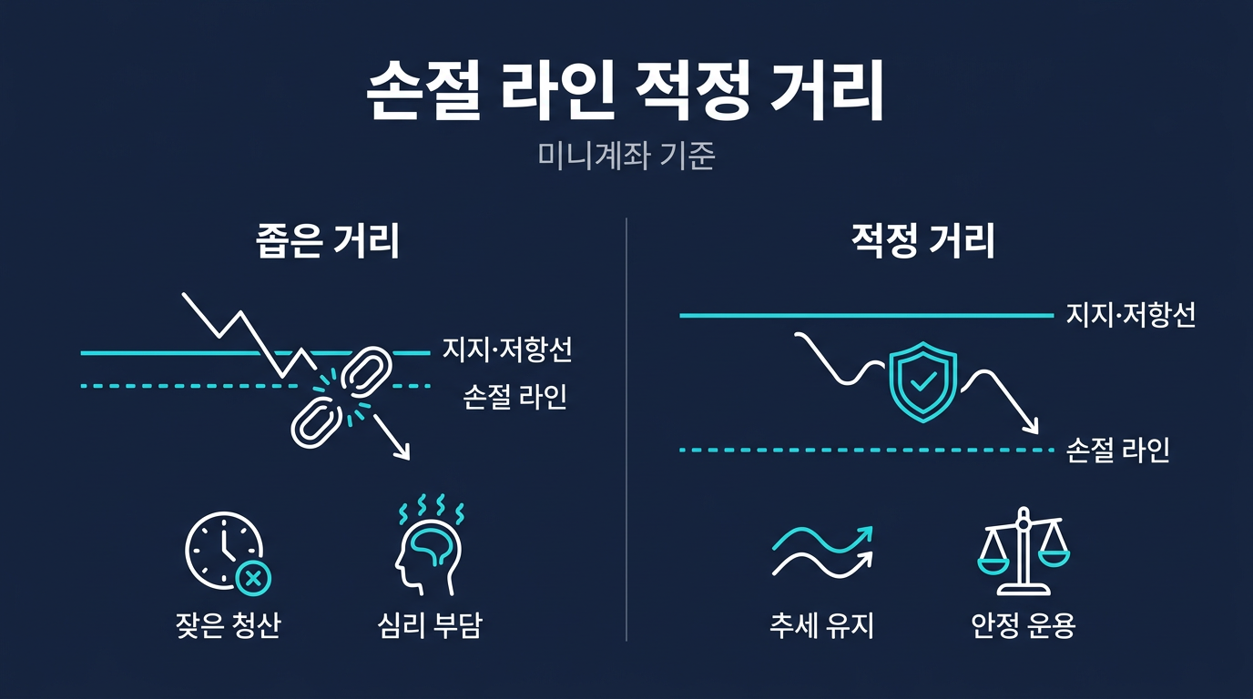손절 라인은 지지·저항선과 어떤 거리를 둬야 하는가? 설명 이미지