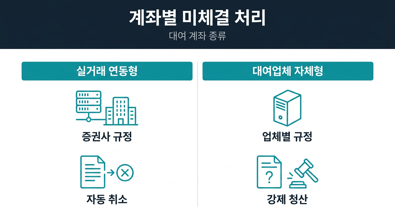 미체결 주문 처리 방식은 계좌 종류별로 차이가 있나? 설명 이미지