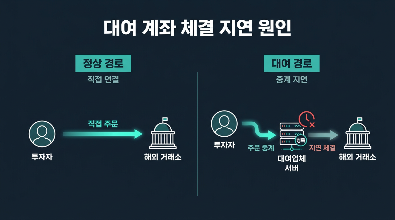 대여업체 계좌 구조가 체결 속도에 영향을 주는 이유는? 설명 이미지
